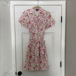 Brooks Brothers Pink Floral Mini Dress